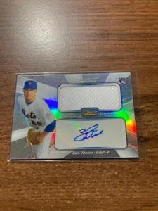 2013 Finest #AJR-ZW Zack Wheeler Rookie Jumbo Relic Autographs Mets - Picture 1 of 1