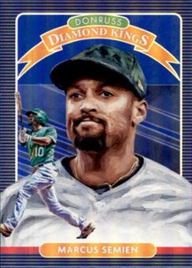 2020 Donruss Holo Blue #10 Marcus Semien Oakland A's