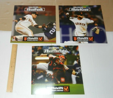 SF GIANTS 2016 ALL STAR GAME VOTING CHEER CARDS SGA POSEY CRAWFORD PANIK POSTERS Cover