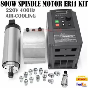 1,5KW/0,8KW Spindelmotor Wasser/Luftkühl 24000U/MIN 220V, VFD Wechselrichter, ER11 Spanne - Bild 1 von 15