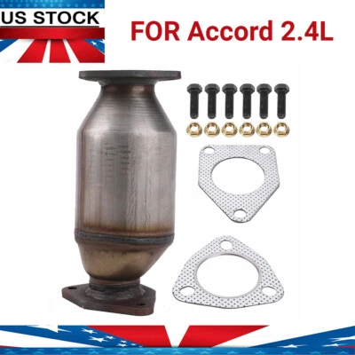 Rear Catalytic Converter Fit For 2008 2009 2010 2011 2012 Honda Accord 2.4L Foto 1 de 4