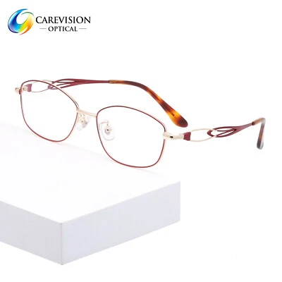 Moda Clásica Mujeres Aleación de Metal Borde Completo Gafas Marco Gafas Ópticas Capaz de RX Foto 1 de 4