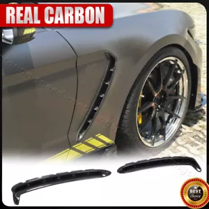 For Ford Mustang Shelby GT350 2019UP Side Fender Air Vent Trim Carbon Fiber 2PCS - Picture 1 of 15
