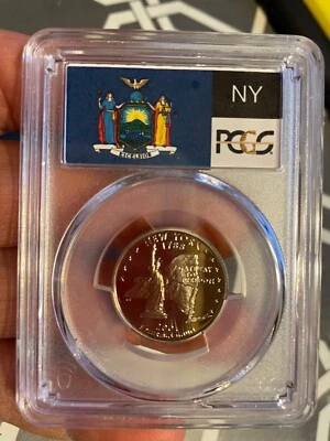 2001-S 25C State Quarter New York PCGS PR69 DCAM CLAD - Image 1 of 4