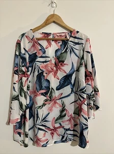 Millers Size 22 Women’s Top Blouse Multicoloured Floral 3/4 Sleeve Casual - Picture 1 of 10