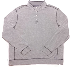 TOMMY BAHAMA Long Sleeve Snap Pullover Sweatshirt Gray XL - Picture 1 of 8