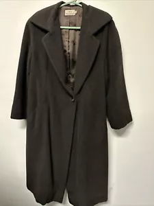 marisa minicucci long Alpaca Wool coat Women Size 10 Brown made in Canada - Picture 1 of 17