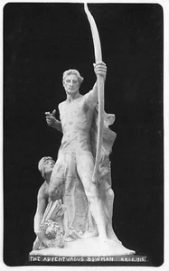 Pan Pacific 1915 Exposition "The Adventurous Bowman" Statue RPPC - Picture 1 of 2