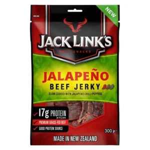 Jack Link's Jalapeno Hot Beef Jerky Premium Grass-Fed Beef Protein Snack 300g NZ - Picture 1 of 5