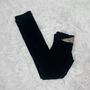 Leggings vintage Victoria Secret pieghevoli donna piccoli lunghi ST Bling Wings Y2K - Foto 1 di 9