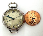 Pendentif montre à remontage mécanique vintage pour femme Elgin 532 en argent sterling