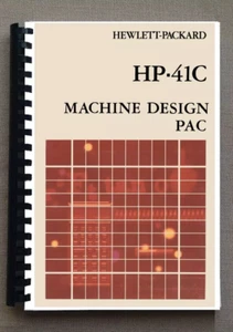 Manual for machine design pac module for Hewlett Packard HP 41CV calculator - Picture 1 of 1