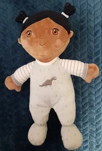 Little Town Aldi Baby Doll Soft Toy Black 38cm dinosaur motif Ragdoll Dolly - Picture 1 of 11