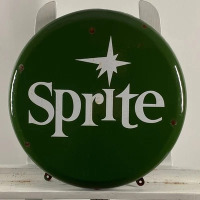 Sprite Enamel Sign - 41x41x5cm (16.1x16.1x2") - Retro Vintage Restaurant Signage - Image 1 of 4