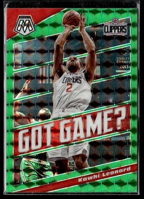 2019-20 Panini Mosaic #13 Kawhi Leonard Got Game? Green - Image 1 of 2