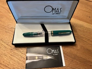 Omas Demonstrator 630 Green & Gold Fountain Pen - MINT - 1990's - In Box - Picture 1 of 7