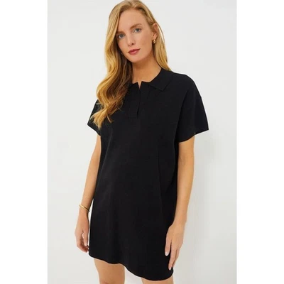 Tuckernuck Black Channing Polo Mini Shift Dress Collared sz S Women's NWT - Image 1 of 4