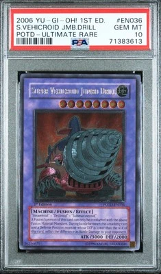 PSA 10 Super Vehicroid Jumbo Drill POTD-EN036 Ultimate Rare 1st Ed Yugioh Card - Image 1 of 2