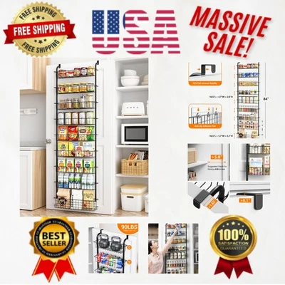 Versátil organizador de despensa de acero inoxidable de 9 niveles para cocina y lavaderos Foto 1 de 4