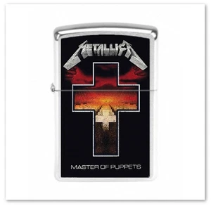 ZIPPO - METALLICA - Master of Pupp.. - Accendino Tempesta Benzina - Cromato Spazzolato. - Foto 1 di 1
