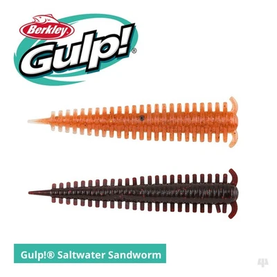 Berkley Gulp! Saltwater Sandworm lures - Bass Wrasse Pollock Cod Perch Sea Trout — 第 1/3 张图片