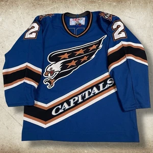 Vintage CCM Washington Capitals Screaming Eagle NHL Hockey Jersey Mens Medium - Picture 1 of 14