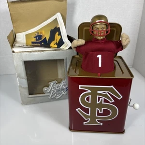 Florida State Seminoles Jack In The Box - ¡Funciona! ¡Único! Vintage - Imagen 1 de 6