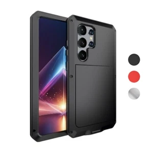 For Samsung Galaxy S25 Ultra Edge - Metal Aluminum Shockproof Gorilla Glass Case - Picture 1 of 16