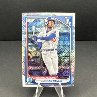 2024 Bowman Chrome #BCP-12 Josue De Paula Mega Box Mojo Refractor Dodgers - Image 1 of 2