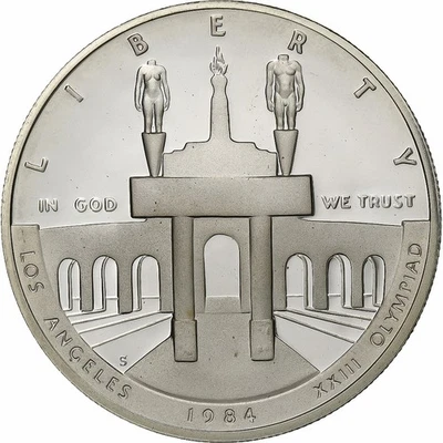 [#197298] United States, Dollar, XXIII Olympiad Los Angeles, 1984, U.S. Mint, Pr - Image 1 of 2