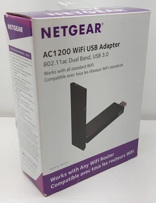 Netgear AC1200 WiFi USB Adapter A6210 Dual Band, USB 3.0 802.11ac - Image 1 of 4