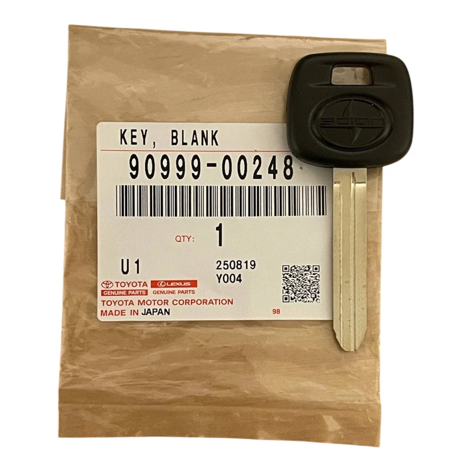 Llave de encendido genuina Toyota Scion Master en blanco 90999-00248 sin cortar Japón Foto 1 de 4