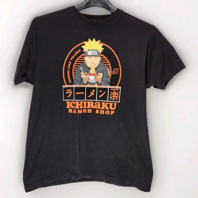 Naruto Shippuden  Collection Ramen Shop Mens T-Shirt Size L Short Sleeve Black - Image 1 of 4