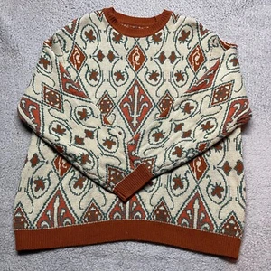 ASOS Men’s Large Vintage Inspired knitted sweater baroque design Grampa - Picture 1 of 9