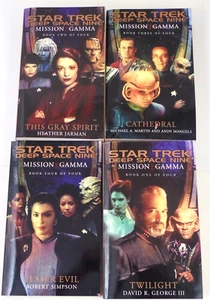 "Star Trek" "Deep Space Nine" "Mission Gamma" all 4 Books PB's 1st printings - Foto 1 di 10