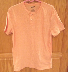 Herren ARIZONA~Orange CORAL HENLEY SHIRT~Größe MEDIUM~NEU T-Shirt TEE Top - Bild 1 von 5