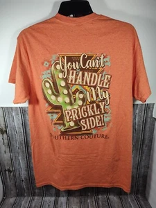 Camiseta Southern Couture Mujer Mediana Melocotón Divertida Gráfico Cactus Damas Gildan - Imagen 1 de 8