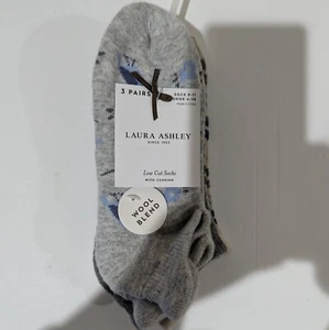 NEU Laura Ashley 3 Paar tief geschnittene Socken, Wollmischung, Größe 9-11 - Bild 1 von 4