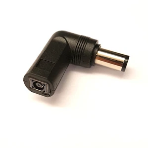DC 90° RIGHT ANGLE ROUND 4.5 x 3.0MM to 7.4x5.0MM HP/DELL  ADAPTER - Picture 1 of 4