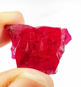 Piedras preciosas sueltas ásperas rubí Brahma rojo rosado natural de 29,30 quilates - Imagen 1 de 5