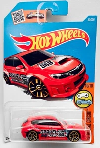 Hot Wheels 2016 #30 HW Digital Circuit Subaru WRX STI Red 1:64 DHR03 - Picture 1 of 8