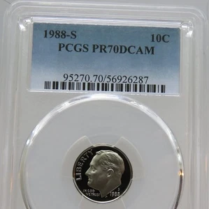 1988 S Roosevelt Dime Proof PCGS PR70DCAM - FREE SHIPPING! - F#6287 - Picture 1 of 13