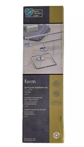 Juego de 3 herrajes de baño Gatco Form + soporte de papel higiénico para toallero de 18 pulgadas + anillo para toallas - Imagen 1 de 2