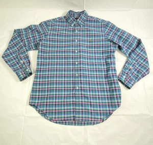 Ralph Lauren klassische Passform kariertes Herrenhemd L/S Knopfleiste Größe Large Logo Baumwolle - Bild 1 von 11