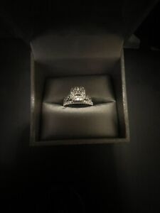 Engagement Ring 14K Wg And Wedding Band Vera Wang Love Collection 1 Ctw Diamond