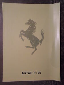 FERRARI F1-86 orig 1986 Publicity Brochure Prospekt Prospetto Depliant - #418/86