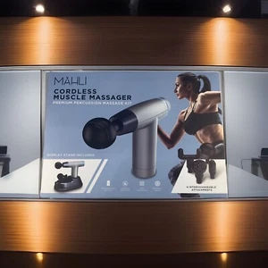 NUEVO EN CAJA Masajeador Muscular Percusión Premium Inalámbrico Mahli con Soporte y 4 Accesorios - Imagen 1 de 7
