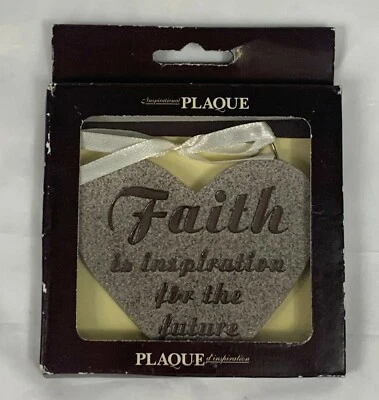 Heart Wall Plaque Sign Faith Is Inspiration For The Future - Image 1 of 4