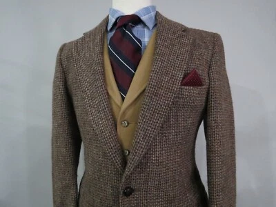 VTG J Press Harris Tweed woven specked heavy weight sport coat 38 R - Image 1 of 4
