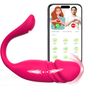 Wireless Remote Control Vibrating Thrusting Bullet Egg Vibrator Sex Toys Women - Picture 1 of 16